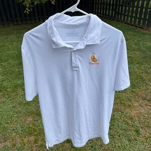 Vineyard Vines White Polo with Florida Embroidery Pima Cotton Size Large